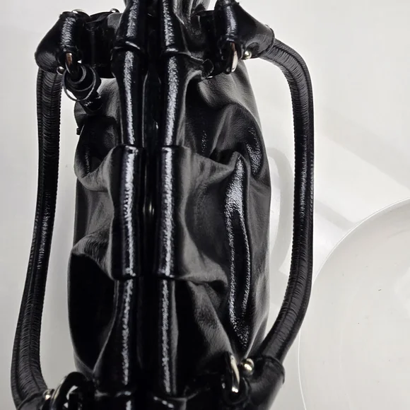 Salvatore Ferragamo Black Patent  Leather Handbag ( EUC! - Picture 12 of 14